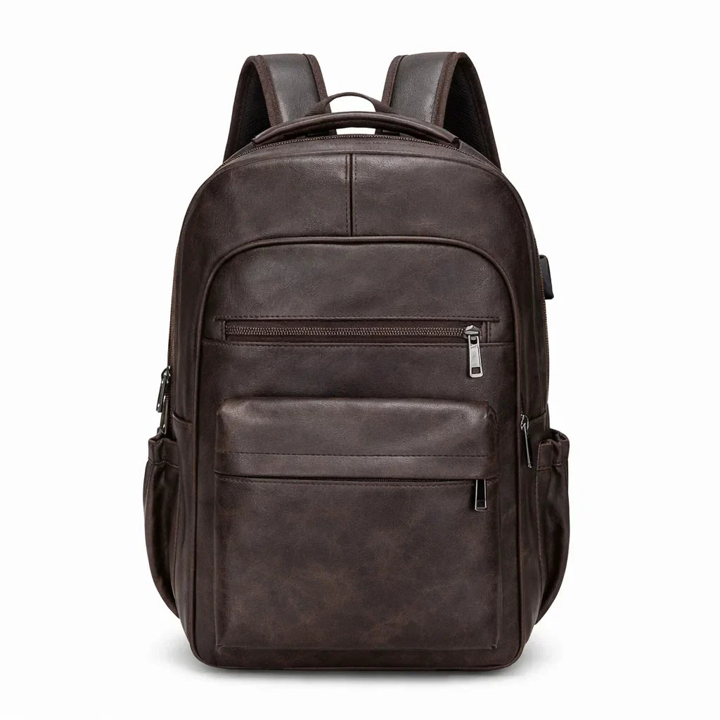 Men's Real Leather Backpack - Oxbridge