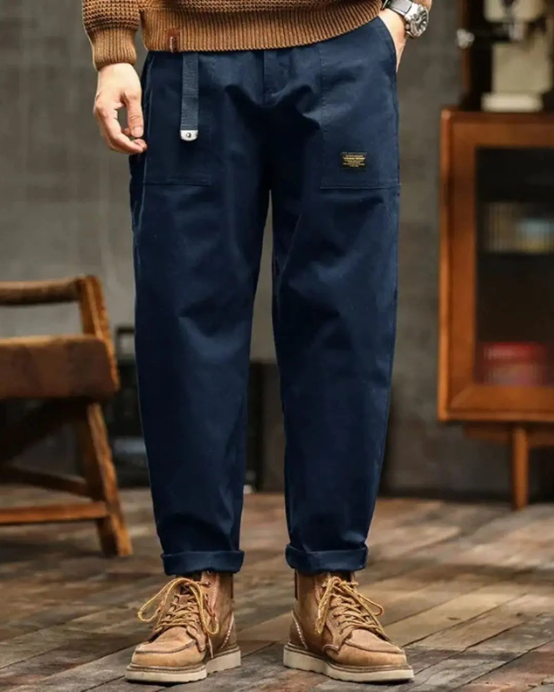 Harrington Oxford | Men's Rugged Cargo Trousers with Pocket Panels