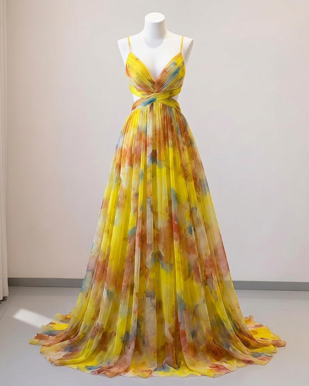 Women's V-Neck Floral Maxi Dress