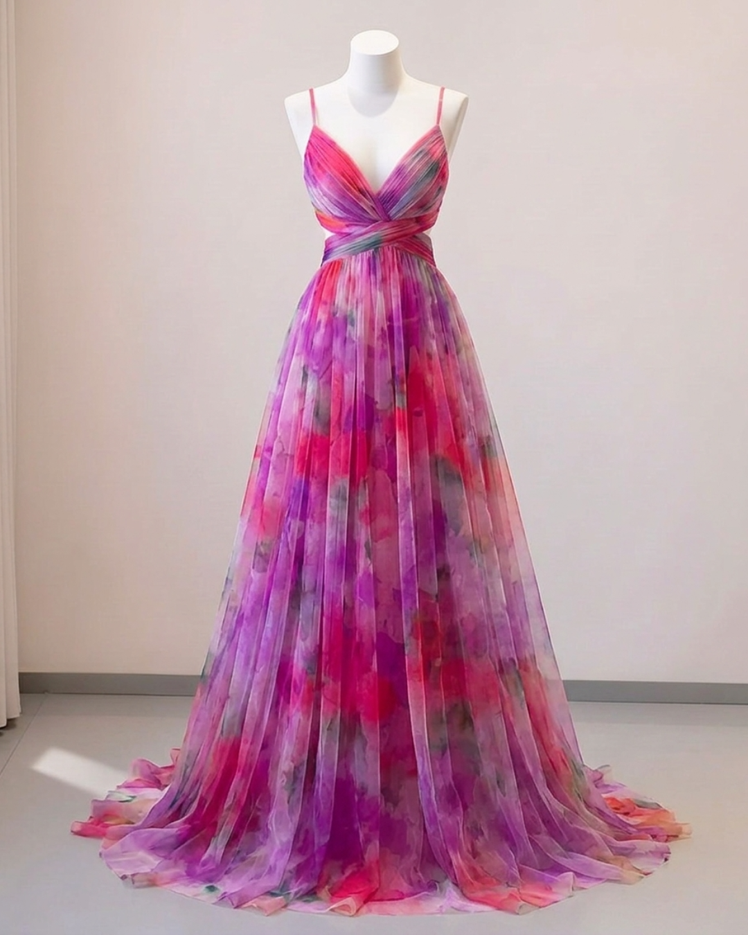 Women's V-Neck Floral Maxi Dress