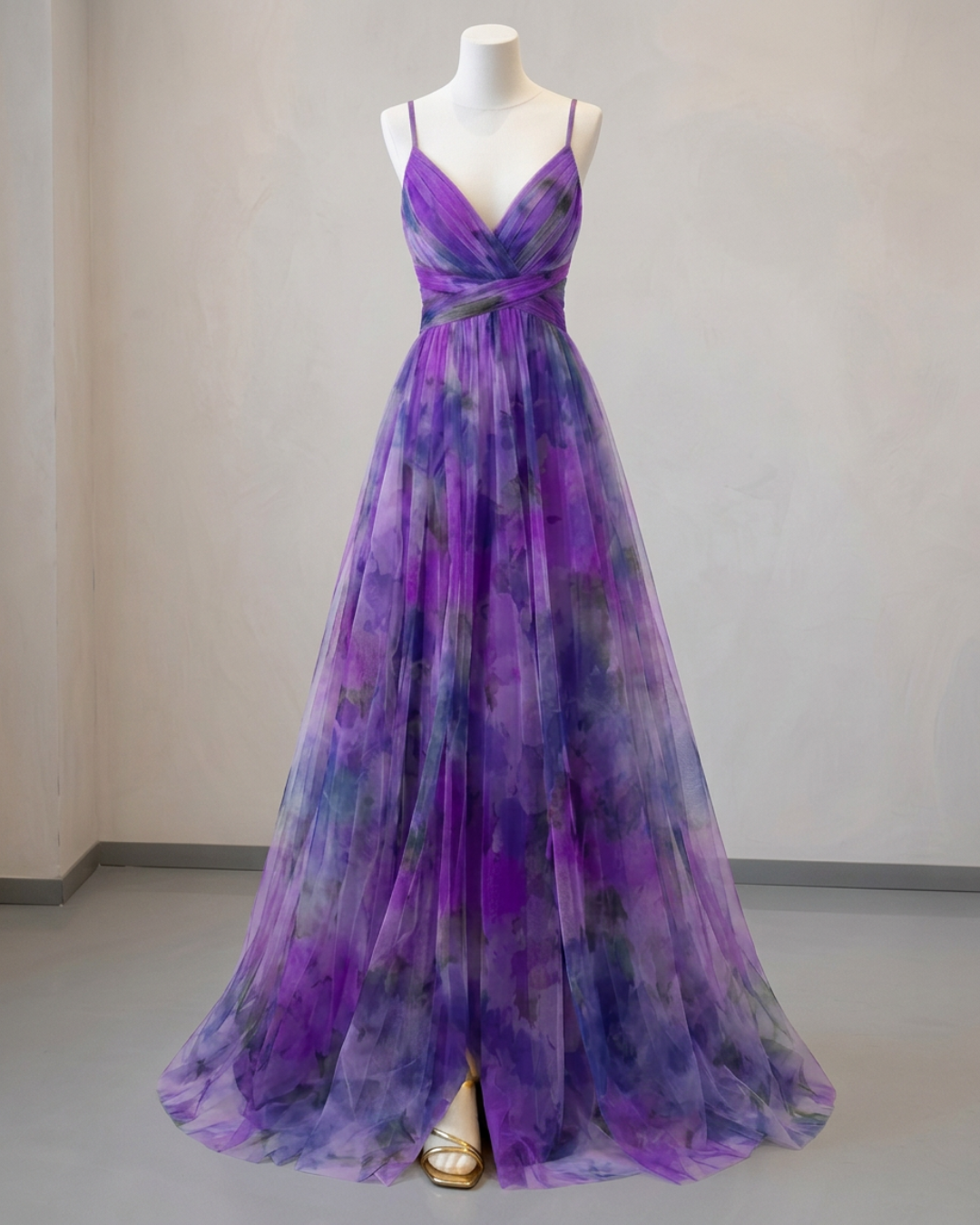 Women's V-Neck Floral Maxi Dress