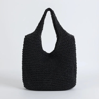 Nina | Women’s Summer Straw Beach Bag with Integrated Shoulder Strap