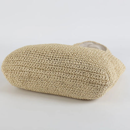 Nina | Women’s Summer Straw Beach Bag with Integrated Shoulder Strap