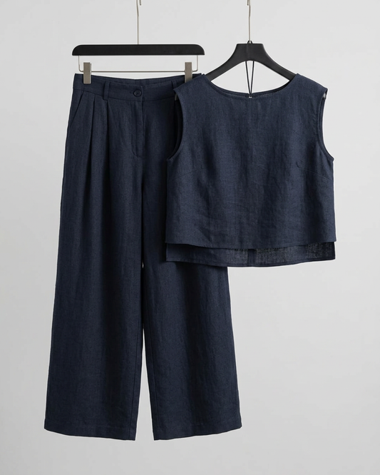 Women's Sleeveless Wide Leg Co-Ord Set