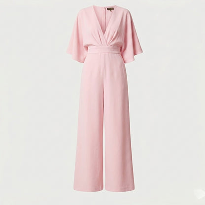 Women's V-Neck Wide Leg Jumpsuit Formal Evening