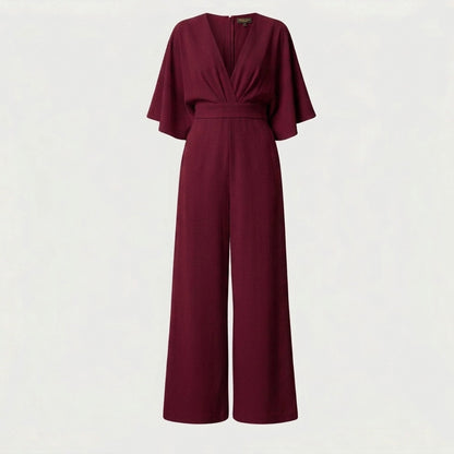 Women's V-Neck Wide Leg Jumpsuit Formal Evening
