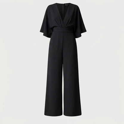 Women's V-Neck Wide Leg Jumpsuit Formal Evening