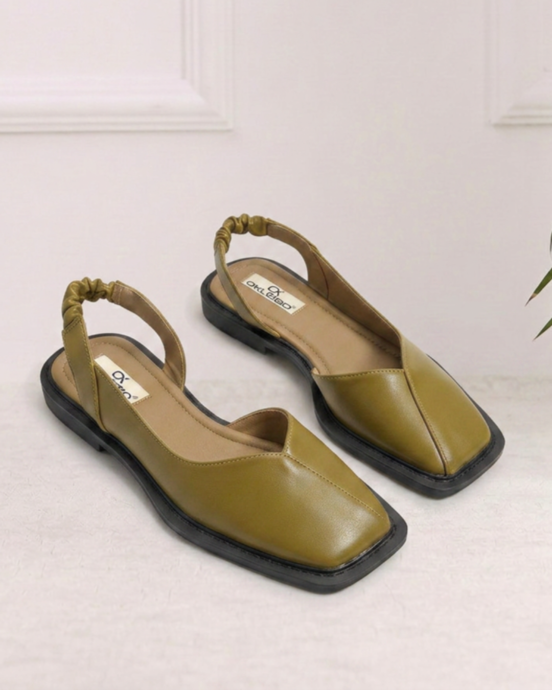 Women's Square Toe Slingback Sandals
