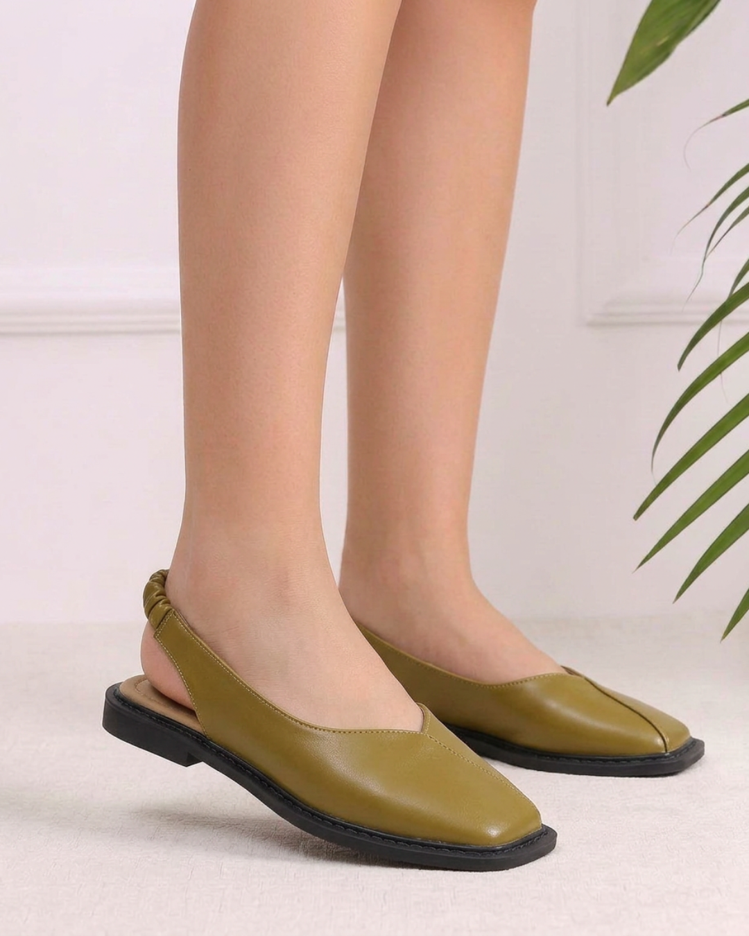 Women's Square Toe Slingback Sandals