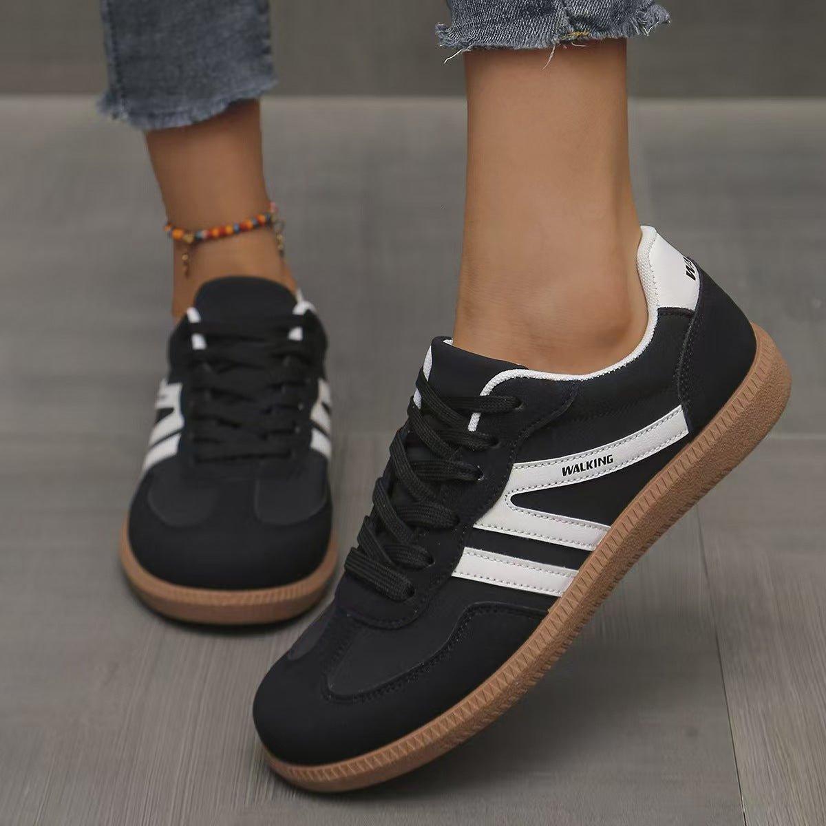 Women's Orthopedic Suede Trainers | Wide Fit Everyday Comfort Shoes