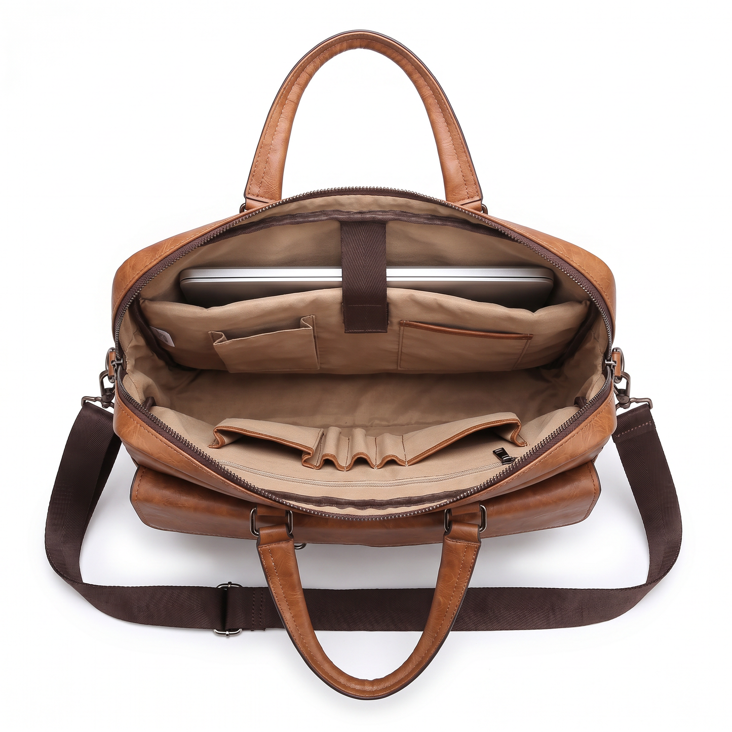 Men's Leather Briefcase - Rock