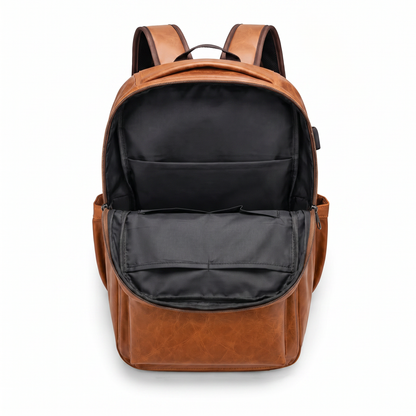Men's Real Leather Backpack - Oxbridge