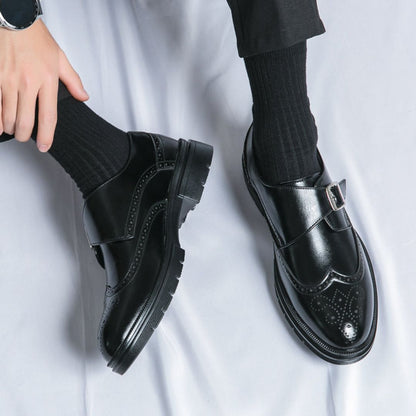 Mariusz | Men’s Wingtip Monk Strap Brogue Detailed Dress Shoes