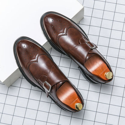 Mariusz | Men’s Wingtip Monk Strap Brogue Detailed Dress Shoes