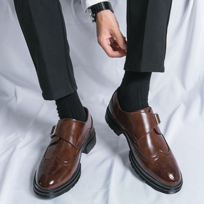 Mariusz | Men’s Wingtip Monk Strap Brogue Detailed Dress Shoes