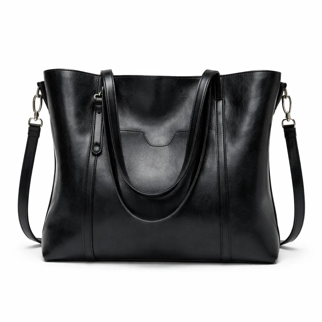 Women's Genuine Leather Messenger Bag - Elegant Woman