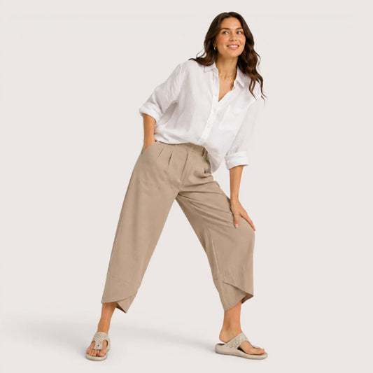 Women's Cropped Wide Leg Trousers