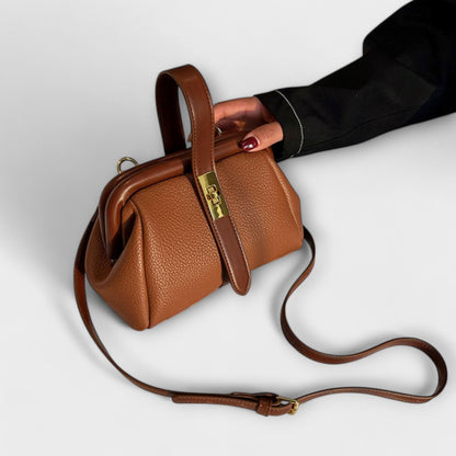 Ivy | Women’s Elegant Leather Mini Handbag with Turn Lock