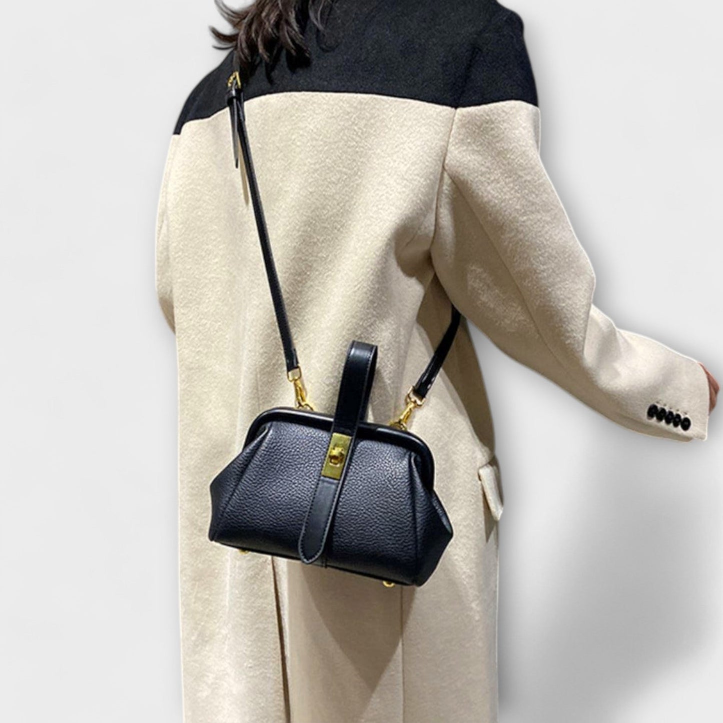 Ivy | Women’s Elegant Leather Mini Handbag with Turn Lock