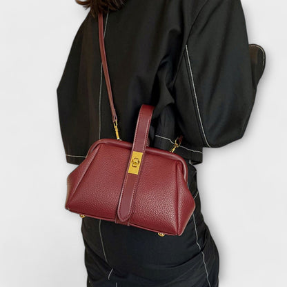 Ivy | Women’s Elegant Leather Mini Handbag with Turn Lock