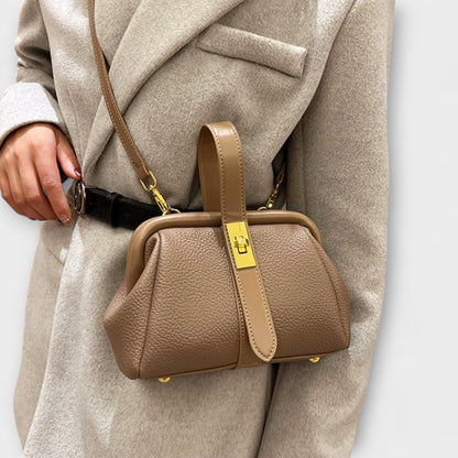 Ivy | Women’s Elegant Leather Mini Handbag with Turn Lock