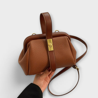 Ivy | Women’s Elegant Leather Mini Handbag with Turn Lock
