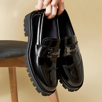 Edward - Men's Chunky Sole Loafers with Buckle Detail