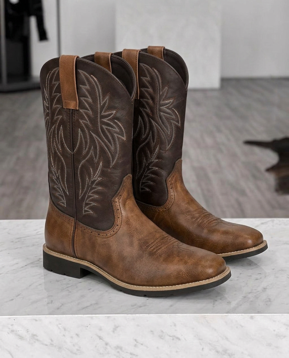 Men's Embroidered Western Cowboy Boots