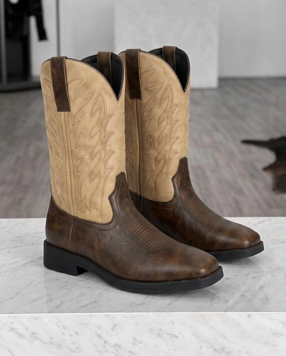 Men's Embroidered Western Cowboy Boots