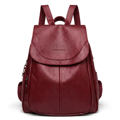 Women's Italian Genuine Leather Backpack - Eco