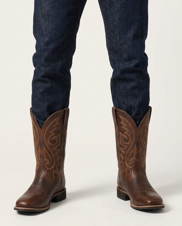 Men's Embroidered Western Cowboy Boots