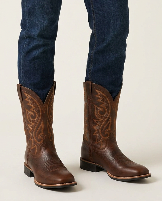 Men's Embroidered Western Cowboy Boots