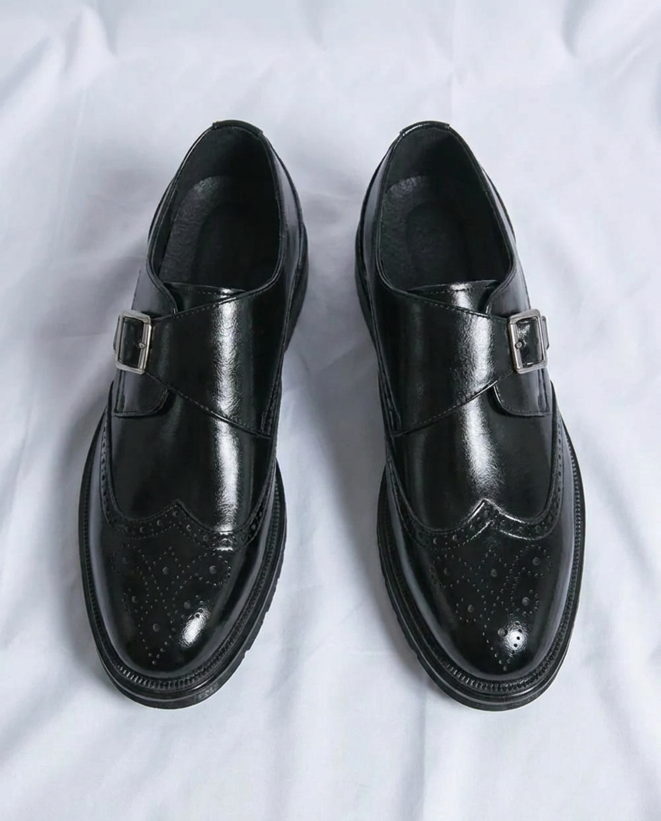 Men's Wingtip Monk Strap Brogue Shoes