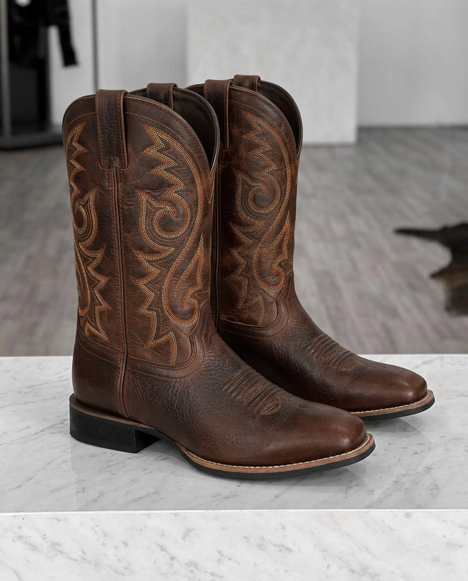 Men's Embroidered Western Cowboy Boots