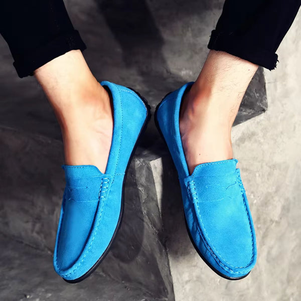 Men's Suede Penny Loafers