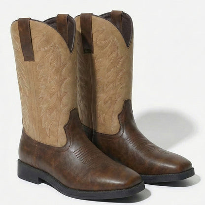 Matthew - Men's Embroidered Western Cowboy Boots