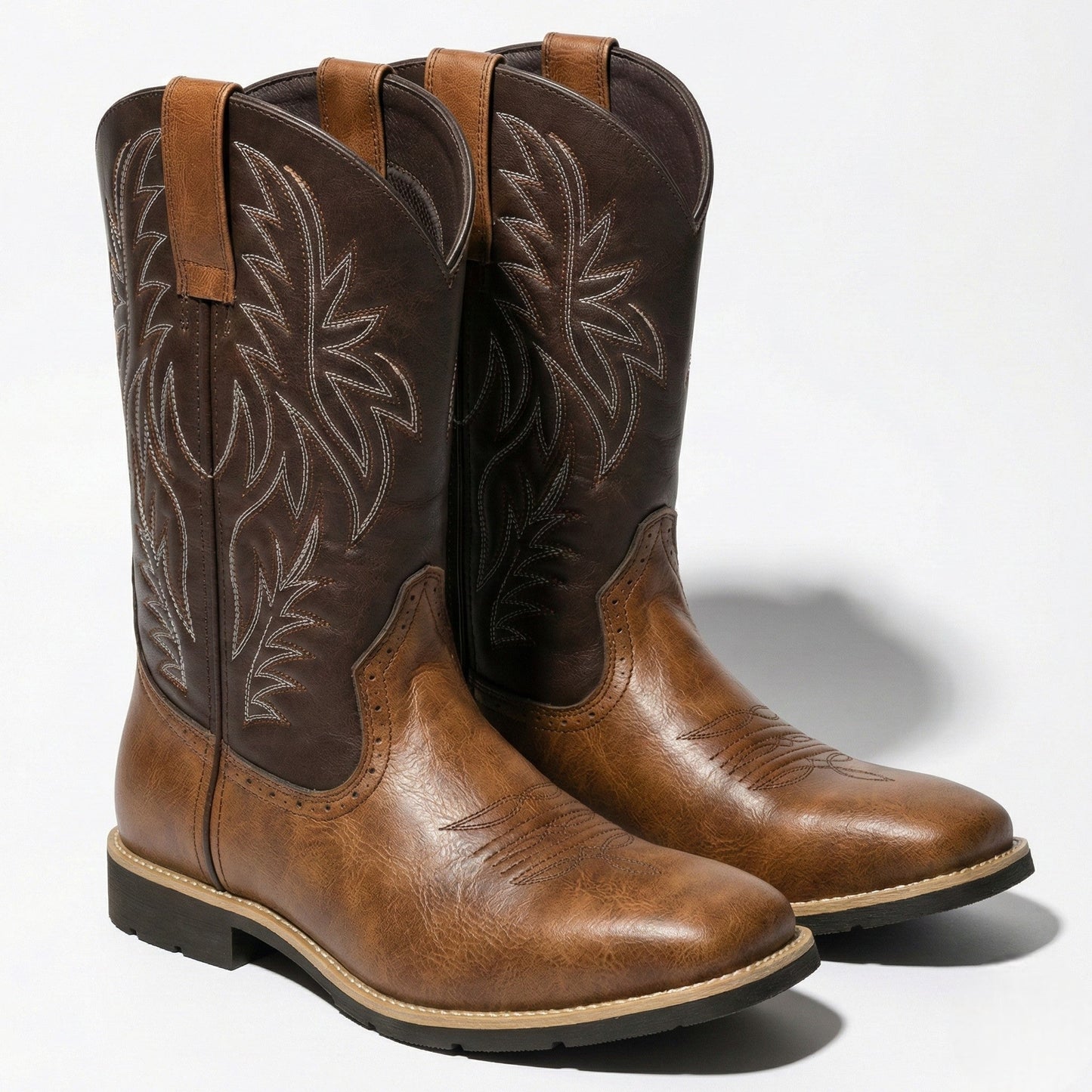 Matthew - Men's Embroidered Western Cowboy Boots