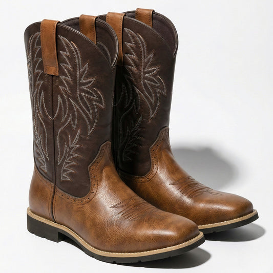 Matthew - Men's Embroidered Western Cowboy Boots