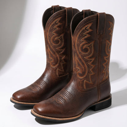 Matthew - Men's Embroidered Western Cowboy Boots