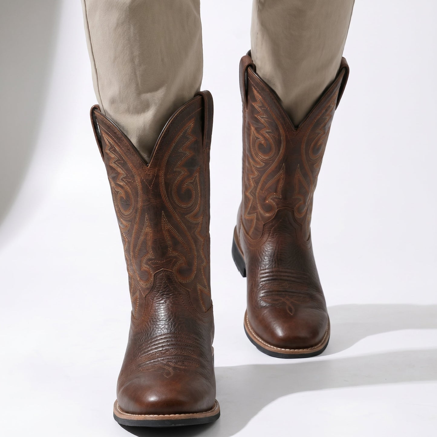 Matthew - Men's Embroidered Western Cowboy Boots