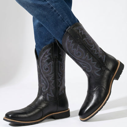 Matthew - Men's Embroidered Western Cowboy Boots