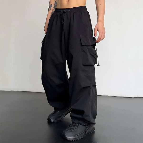 Men's Wide Leg Cargo Trousers