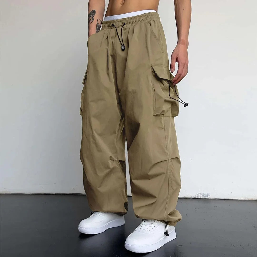 Noah | Men’s Modern Cargo Trousers with Wide Leg Fit