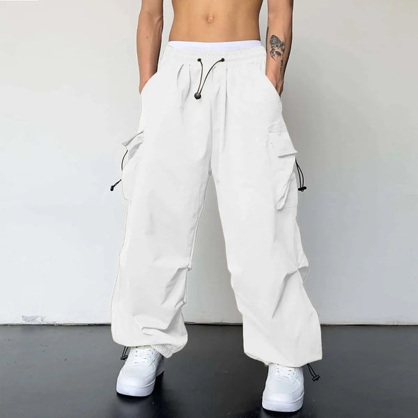 Men's Wide Leg Cargo Trousers